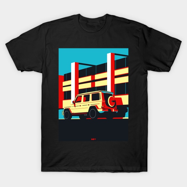 G Wagen (Yellow, Red and Blue) T-Shirt by Atelier de l'Automobile